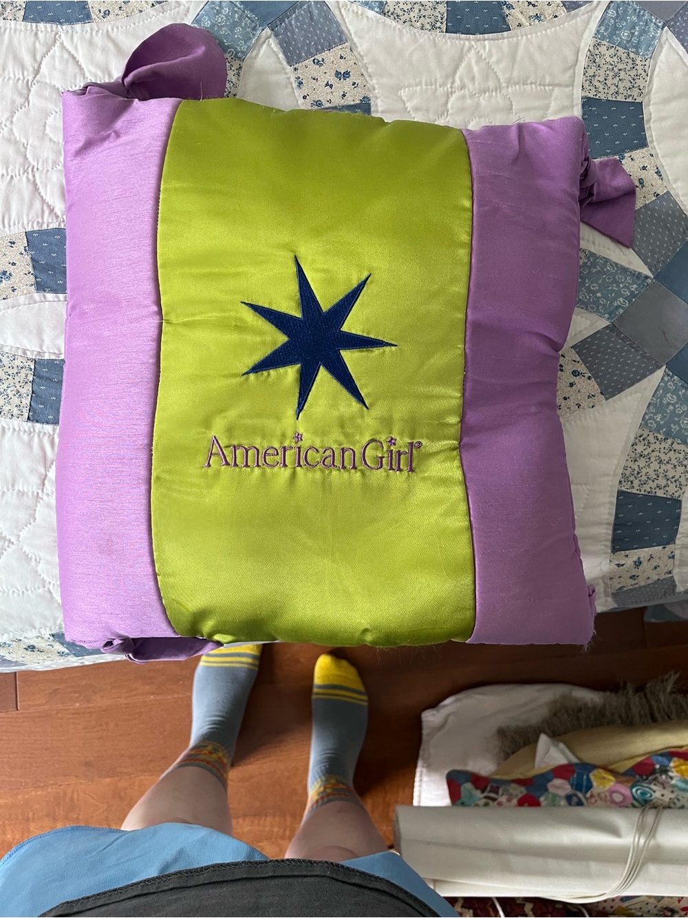 American Girl Reading Pillow
